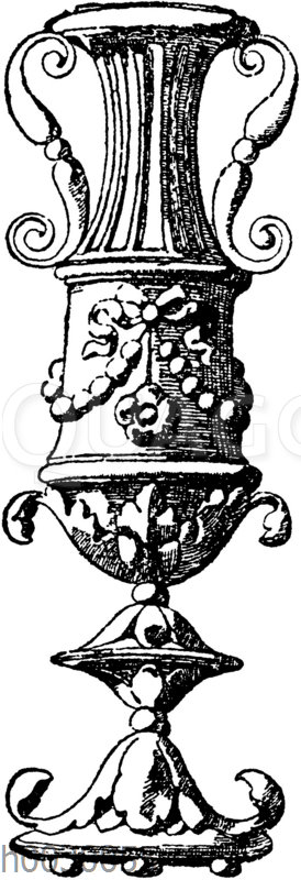 Vasenornament aus einem Fensterpilaster von der Cancellaria in Rom