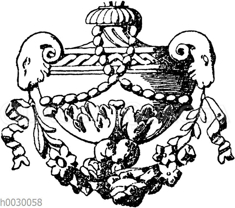 Vasenornament im Stile Louis XVI. (F. A. M. cours d'ornement)