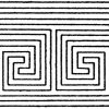 Symmetrische Mäander: Geschlossene und geschmückte Mäander (aus einzelnen geschlossenen Figuren zusammengesetzt). Griechisch und 19. Jahrhundert.