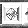 Symmetrische Mäander: Geschlossene und geschmückte Mäander (aus einzelnen geschlossenen Figuren zusammengesetzt). Zweiaxig-symmetrisch. Griechisch und 19. Jahrhundert.