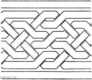 Einfache maurische Flechtbandmotive aus der Alhambra in Granada.