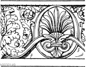 Laufende Endigungen: Römisches Friesornament. Restauriert. (Fragments de l'architecture antique)