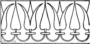 Laufende Endigungen: Äußere Randverzierung einer griechischen Kylix. (Lau)