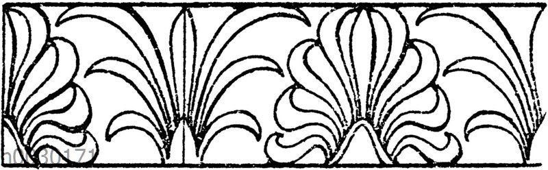 Simaornament: Antike Sima Verzierung nach Bötticher.