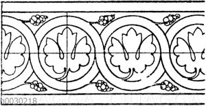 Blattbänder und Rankenbänder: Französische Wandmalereien. 13. Jahrhundert (Racinet)