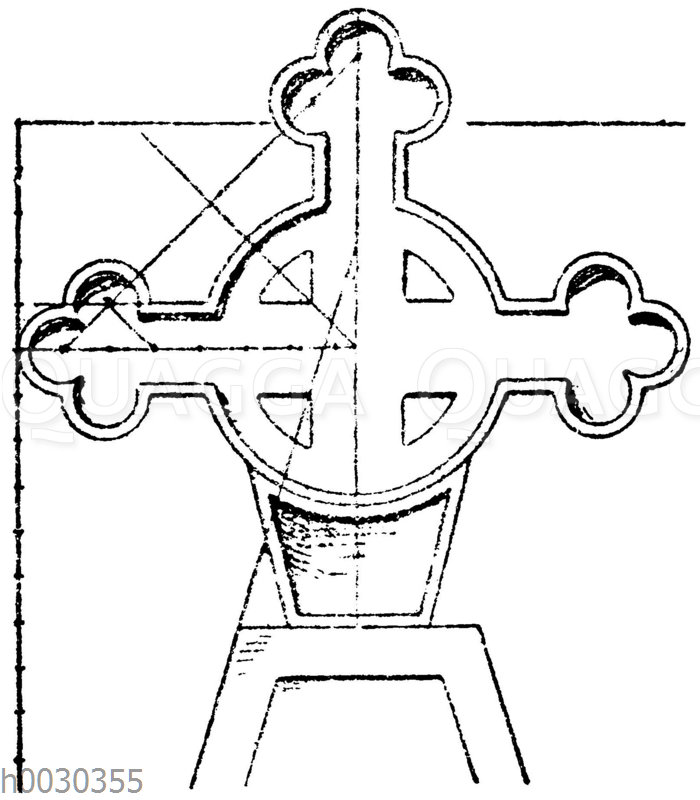 Kreuz in Stein: Grabkreuz vom Kirchhof zu Baret. Ende des 11. Jahrhunderts.
