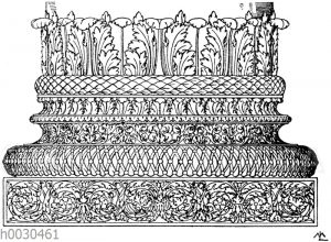 Römische Basis vom Baptisterium des Konstantin in Rom. (Vorbilder für Fabrikanten und Handwerker)