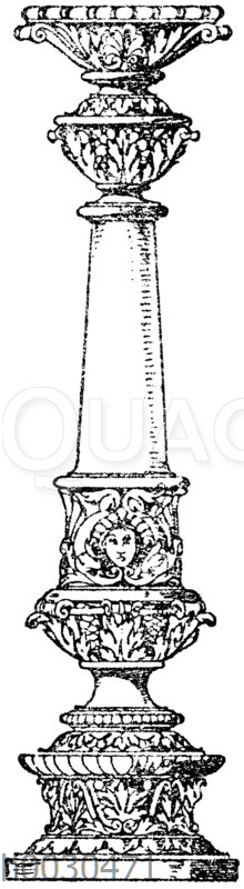 Säulenschaft: Säule von einer allegorischen Darstellung von Anton Seder in Straßburg. (Gerlach)