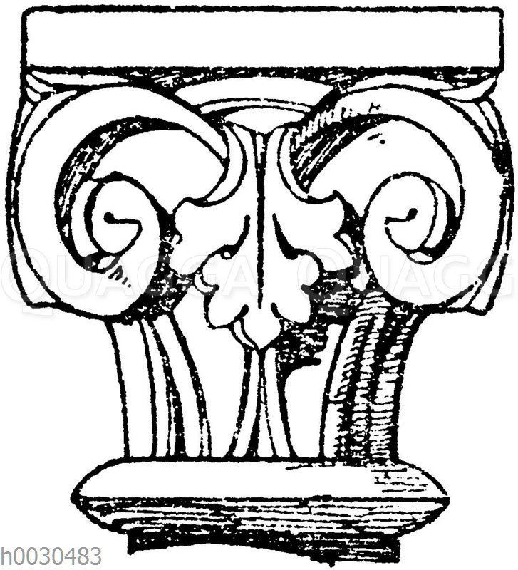 Romanisches Säulenkapitell.
