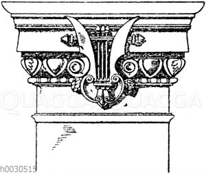 Neo-dorisches Pilasterkapitell von der neuen Oper in Paris. Architekt Garnier.