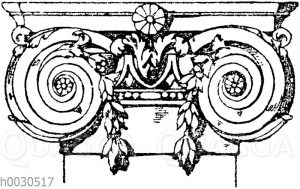Pilasterkapitell: Ionisches Pilasterkapitell. Französische Renaissance. (Lièvre)