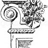 Pilasterkapitell: Ionisches Pilasterkapitell aus der Rue Dieu in Paris. Architekt Sedille. 19. Jahrhundert.