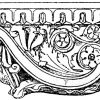 Seitenansicht einer römischen Konsole im Museum des Vatikan in Rom.