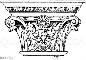 Korinthisches Pilasterkapitell. Ital. Renaissance. Hof bei der Scala dei Giganti in Venedig. (Wiener Bauhütte)