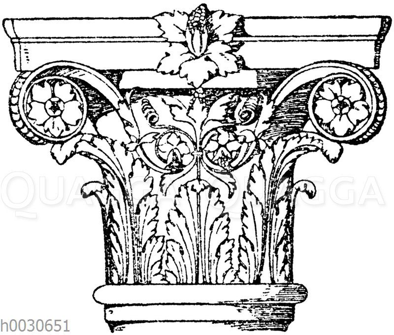 Säulenkapitell. Italien. Renaissance. Palazzo Zorzi in Venedig.