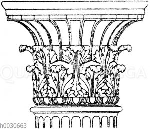 Antikes korinthisches Säulenkapitell. Auf Milo gefunden. (Vorbilder für Fabrikanten und Handwerker)