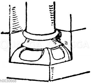 Säulenfuß: Mittelalterliches Säulenfuß
