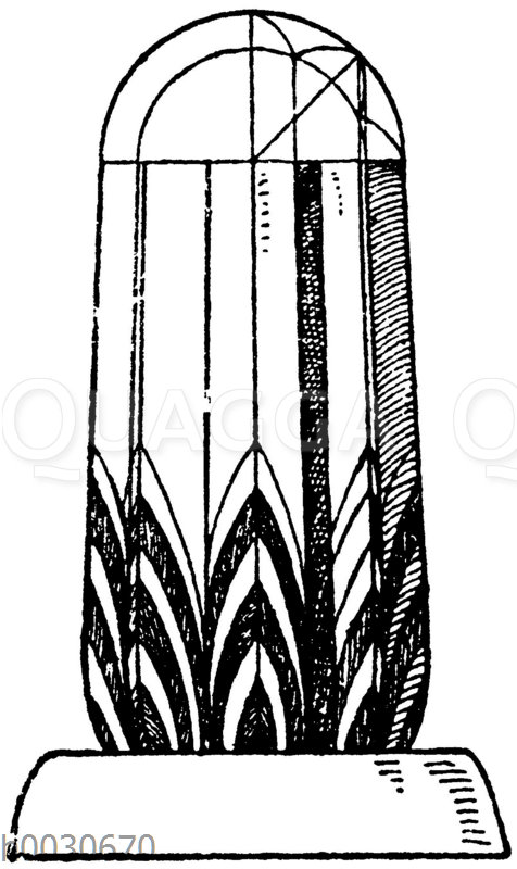 Säulenfuß: Ägyptische Basis vom Tempel Thutmes' III. zu Karnac. (Raguenet)