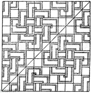 Parkettmuster. (Musterbuch der Firma Hegner in Freiburg in B.). 19. Jahrhundert.