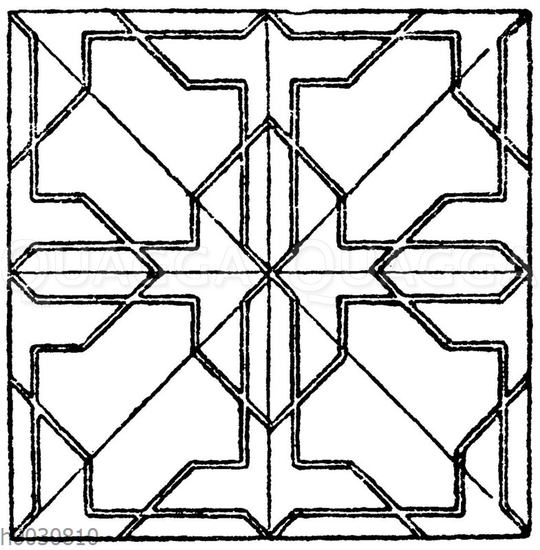 Mosaikmuster: Maurisches Mosaikmuster aus der Gesandtenhalle der Alhambra in Granada. (Owen Jones)