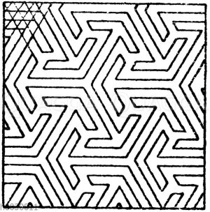 Mosaikmuster: Arabische Mosaikarbeit in Stuck auf Stein. (Prisse d'Avennes)