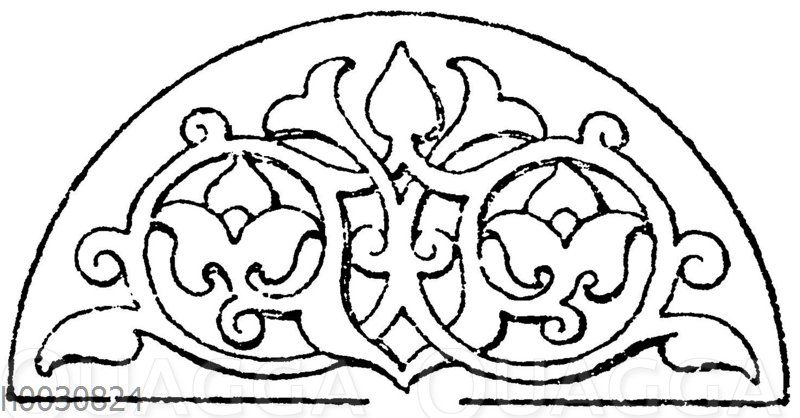 Halbkreis: Marmorfüllung von einer arabischen Moschee. (Prisse d'Avennes)
