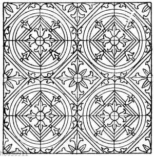 Glasmalereimuster (Teppiche) aus der romanischen und frühgotischen Zeit