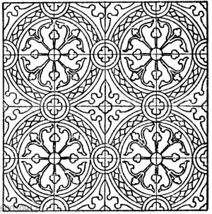 Glasmalereimuster (Teppiche) aus der romanischen und frühgotischen Zeit