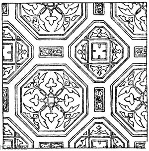 Wandmalereimuster: Altitalienische Wandmalerei aus der Oberkirche zu Assisi.