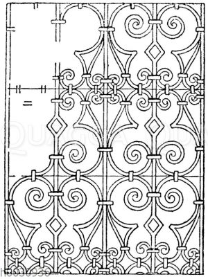 Gittermotiv im Stile der italienischen Renaissance.