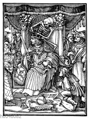 Kaiser. Aus dem Totentanz von Hans Holbein dem Jüngeren