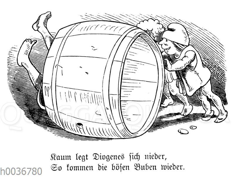 Wilhelm Busch: Diogenes und die bösen Buben von Korinth