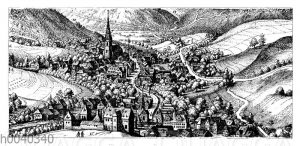 Bad Langenschwalbach. Nach dem Kupferstich von Matthäus Merian