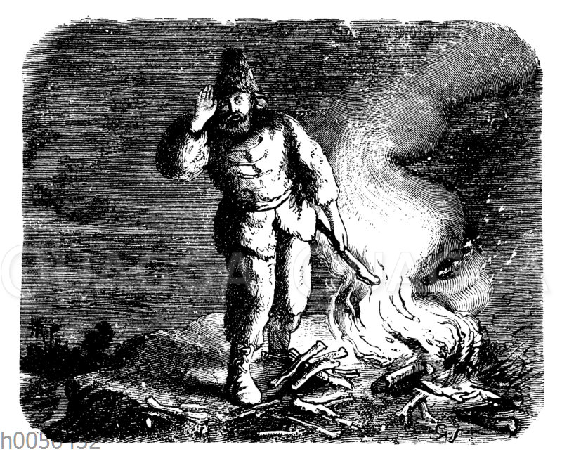 Robinson Crusoe hört einen Schuss