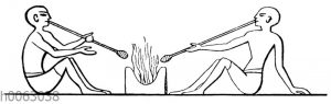 Glasbläser aus Theben im alten ägypten