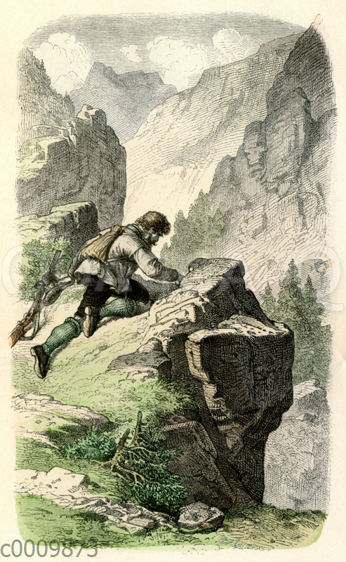 Kletterpartie in den Bergen
