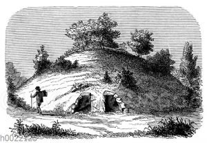 Schwedischer Tumulus mit zwei Gang-Grabkammern