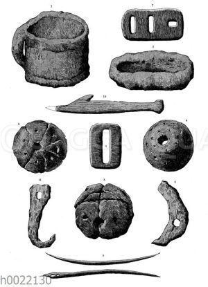 Tönerne und knöcherne Geräte und Schmuckstücke aus der jüngeren Steinzeit der Fränkischen Schweiz