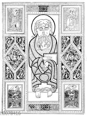 Titelblatt eines irigschen Evangelienbuchs