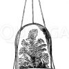 Blumenampel mit Glasglocke und Farn