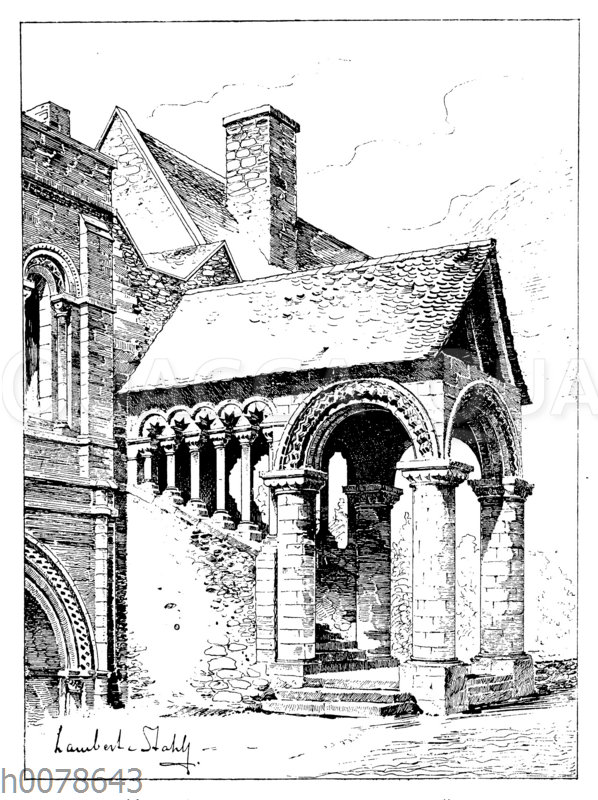 Normannisches Treppenhaus in Canterbury