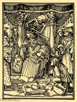 Kaiser. Aus dem Totentanz von Hans Holbein dem Jüngeren