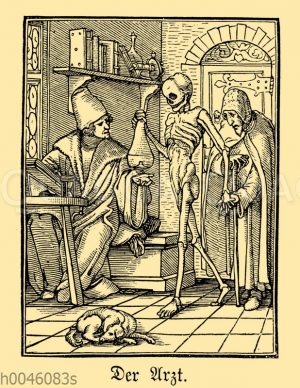 Arzt. Aus dem Totentanz von Hans Holbein dem Jüngeren