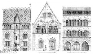 Französische Wohnhäuser des 13. Jahrhunderts
