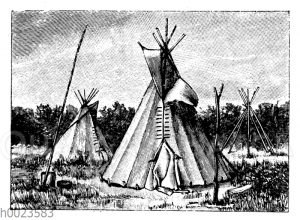 Zelt der Omaha-Indianer