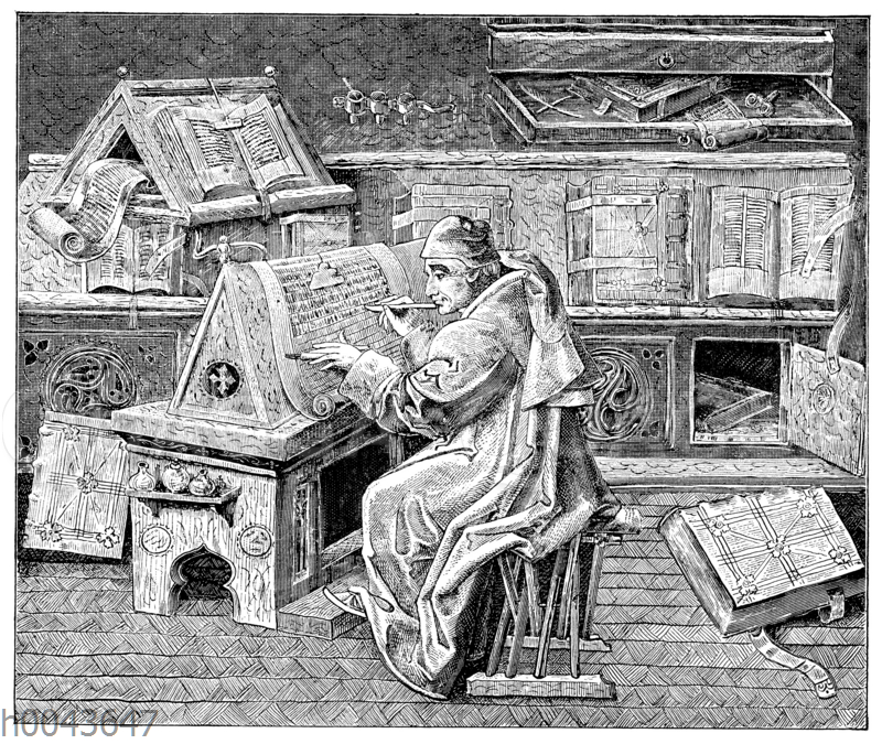 Arbeitszimmer eines Gelehrten im 15. Jahrhundert