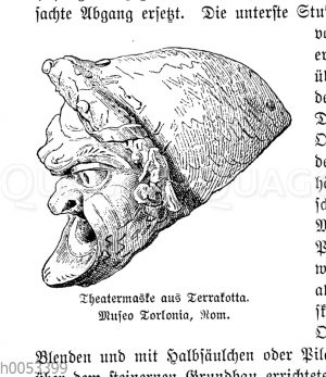 Theatermaske aus Terrakotta