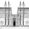 Tempel zu Edfu. Vorderansicht