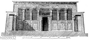 Tempel zu Edfu. Vorderansicht des Säulensaals