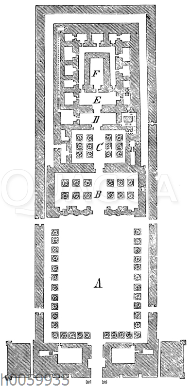 Tempel zu Edfu. Grundriss